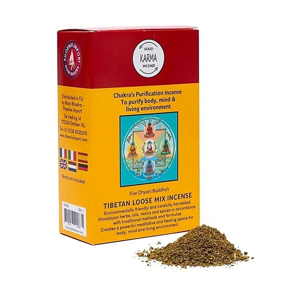 Polvere di Incenso tibetano Purificazione dei Chakra - per purificare corpo, mente e ambiente di vita -140gr