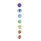 Cordone Decorativo in legno 7 Chakra - 120 cm - pendente