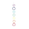 Cordone Decorativo in legno 7 Chakra - 120 cm - pendente