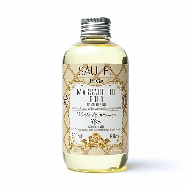 Olio da massaggio naturale Gold - 200 ml