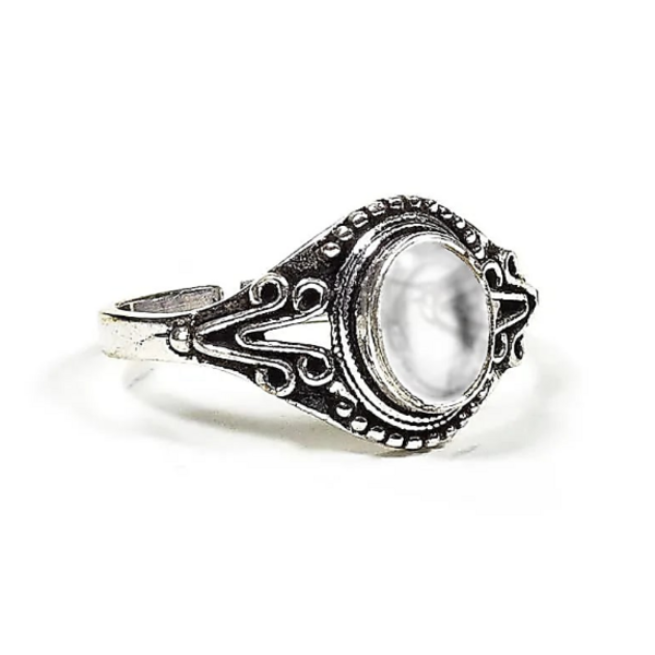 Anello con Cristallo di Rocca privo di nichel  - India