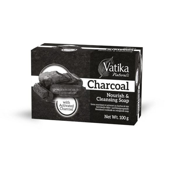 Sapone naturale al Carbone Vatika - 100 g