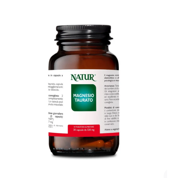 Magnesio Taurato 30 Capsule - Integratore Alimentare Minerale Natur