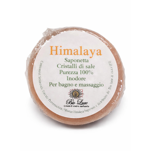 Pietra da massaggio rotonda piatta in sale Himalayano - Saponetta