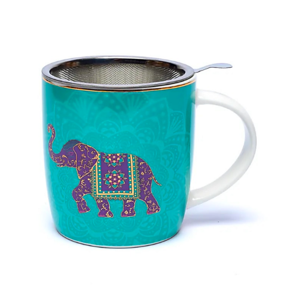 Tazza Mug infusore da tè Elefante indiano