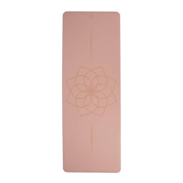 Tappetino Antiscivolo Yoga Phoenix in Gomma Naturale - Rosa (opaco) con Loto
