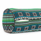 Yoga Bolster - ETHNO in KAPOK - Tessuto jacquard fantasia nero-bianco-verde Kapok