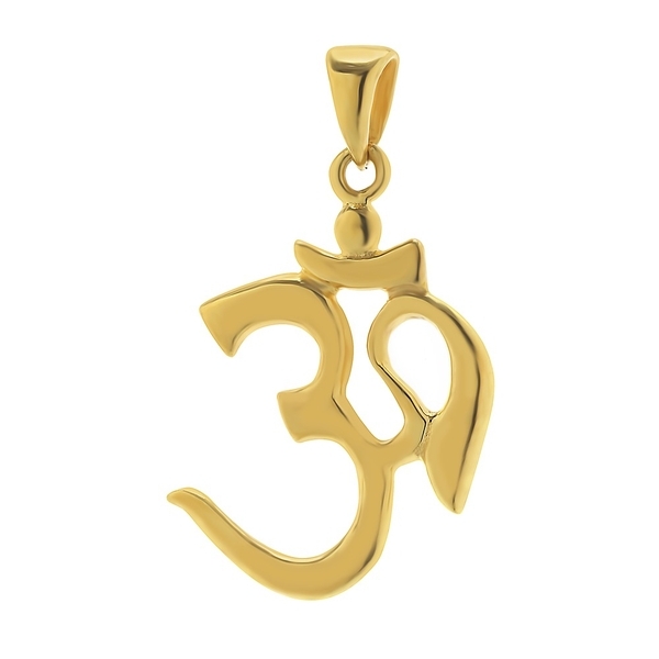 Ciondolo Om in Argento 925, placcato Oro