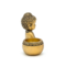 Tealight holder meditating Buddha right gold coloured