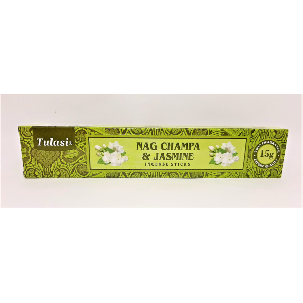 Incenso Tulasi Nag Champa e Gelsomino - 15 grammi