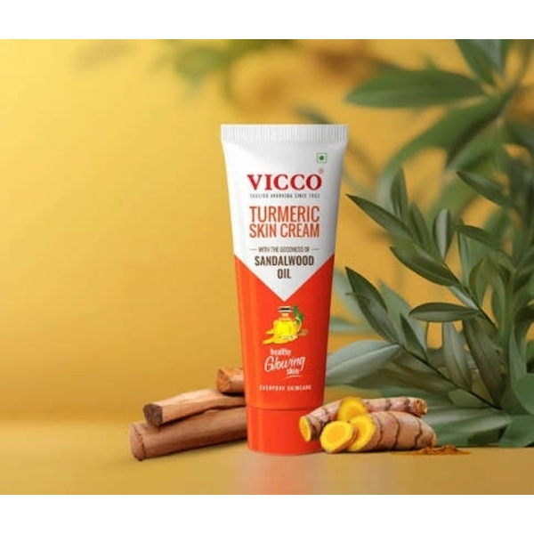 Crema Ayurvedica Vicco Turmeric Curcuma - 60g.