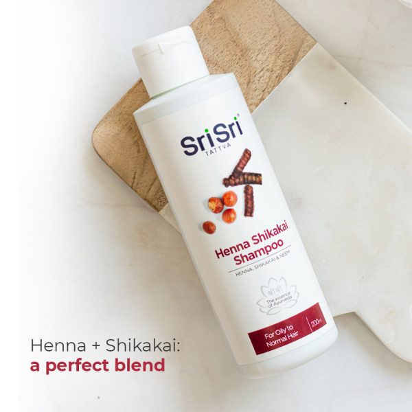Shampoo Ayurvedico Henna, Shikakai e Neem - Sri Sri Tattva - 200 ml