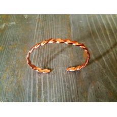 bracciale in rame intrecciato piatto